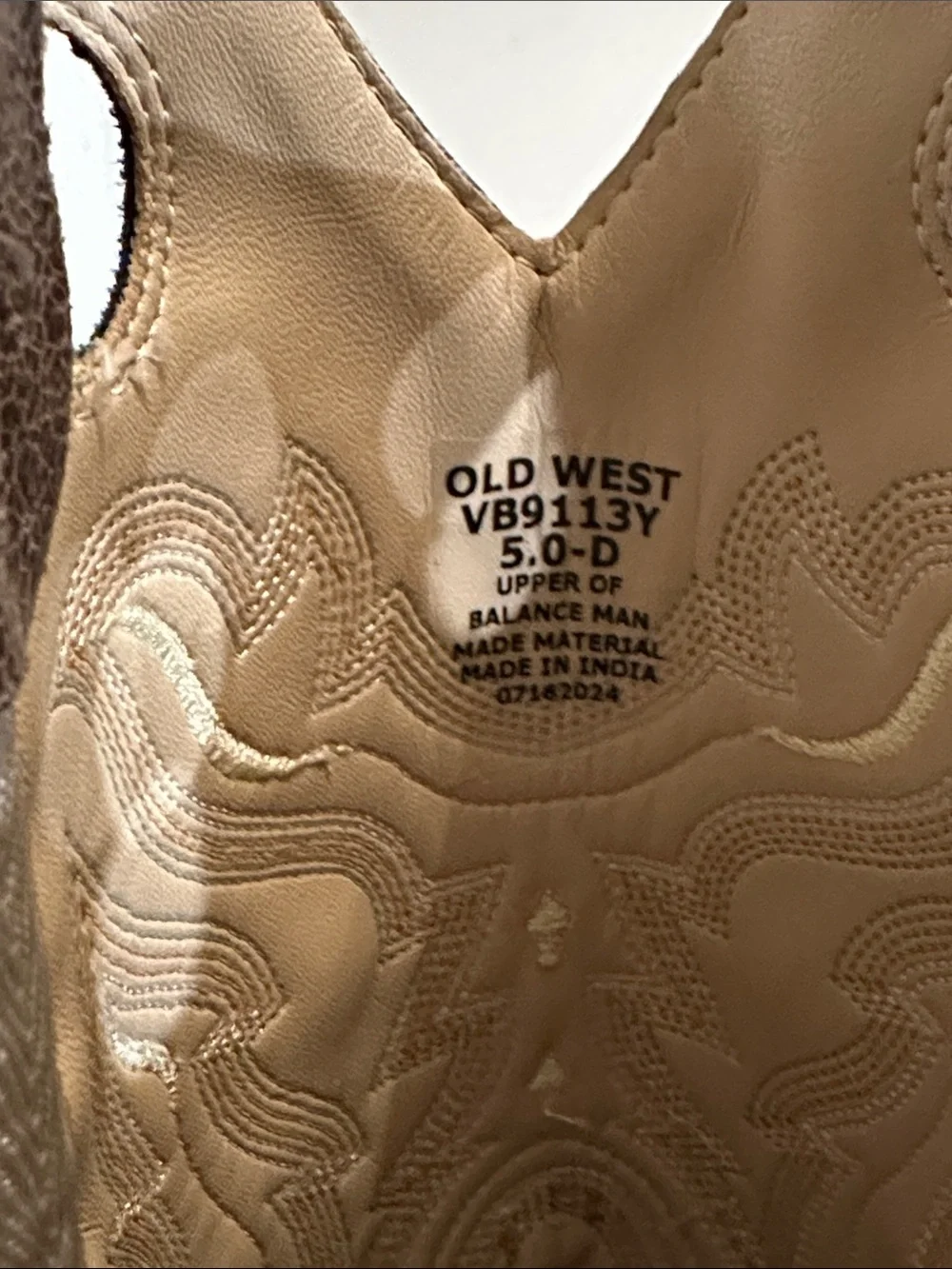 Old West Two-Tone Brown Western Pull-On Boots